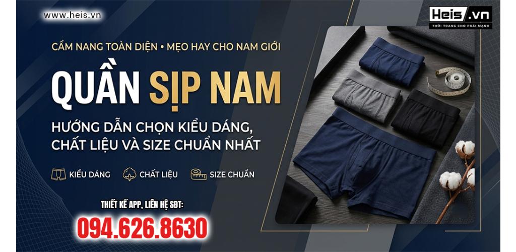 Quần Sịp Nam: Hướng Dẫn Chọn Kiểu Dáng, Chất Liệu Và Size Chuẩn Nhất - Hình ảnh bài viết tin tức HEIS