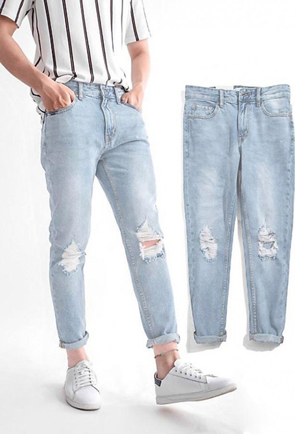 Cách chọn quần jeans nam rách gối tốt nhất 2021